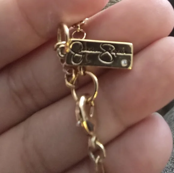 Jessica Simpson Gold and Orange Floral Necklace - Picture 3 of 3